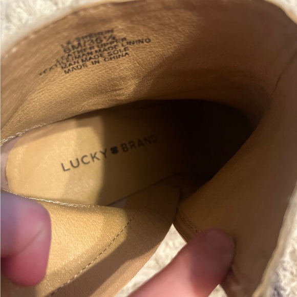 Lucky Brand Sheirin Leather Snake Skin Booties 6 - Picture 6 of 8